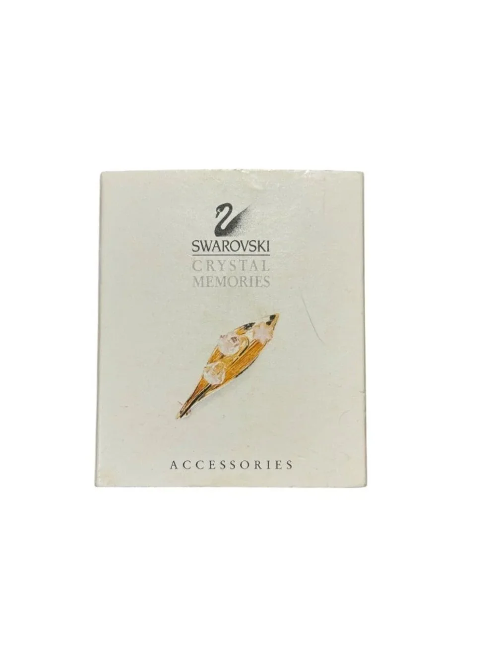 Swarovski Crystal Memories Lily of the Valley Brooch Pin Gold Plated Boxed